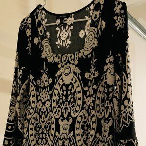 MSK BLACK AND WHITE CASUAL DRESS